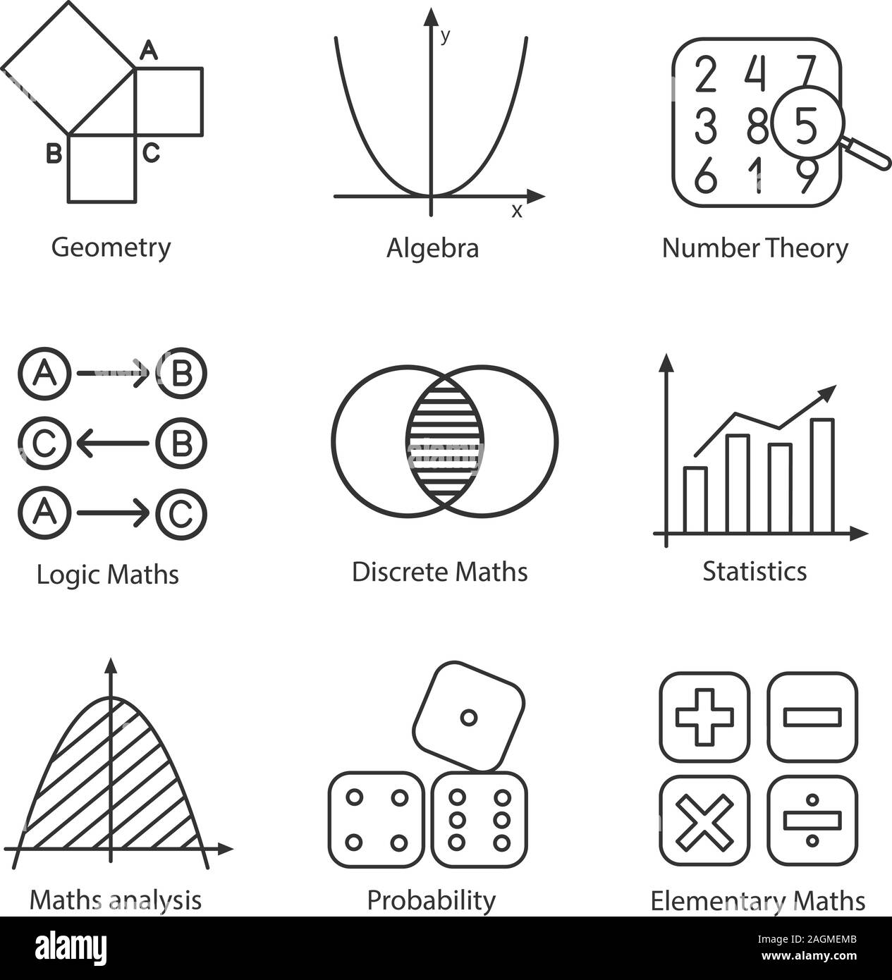Mathematical theories stock vector images alamy