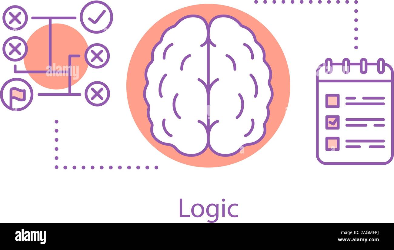 Logic concept icon. Strategic thinking idea thin line illustration ...