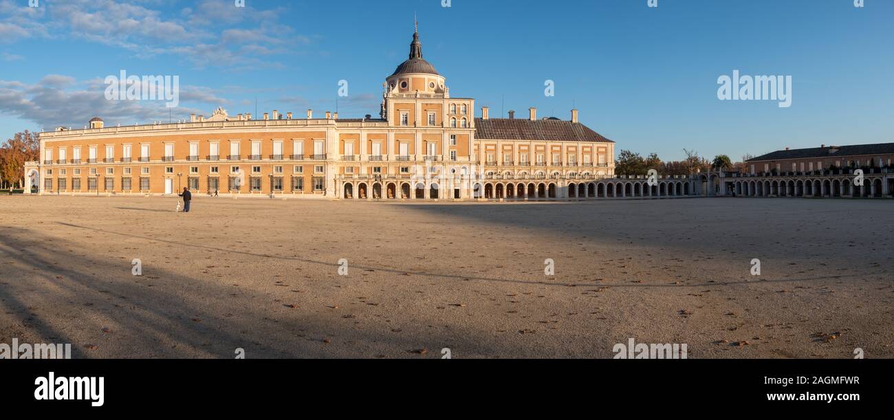 Spain, Aranjuez, 12-02-2019. Royal Palace, a magnificient example of architecture is a UNESCO world heritage site Stock Photo