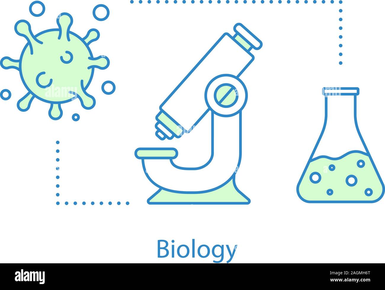 Biology concept icon. Virology. Biological research idea thin line