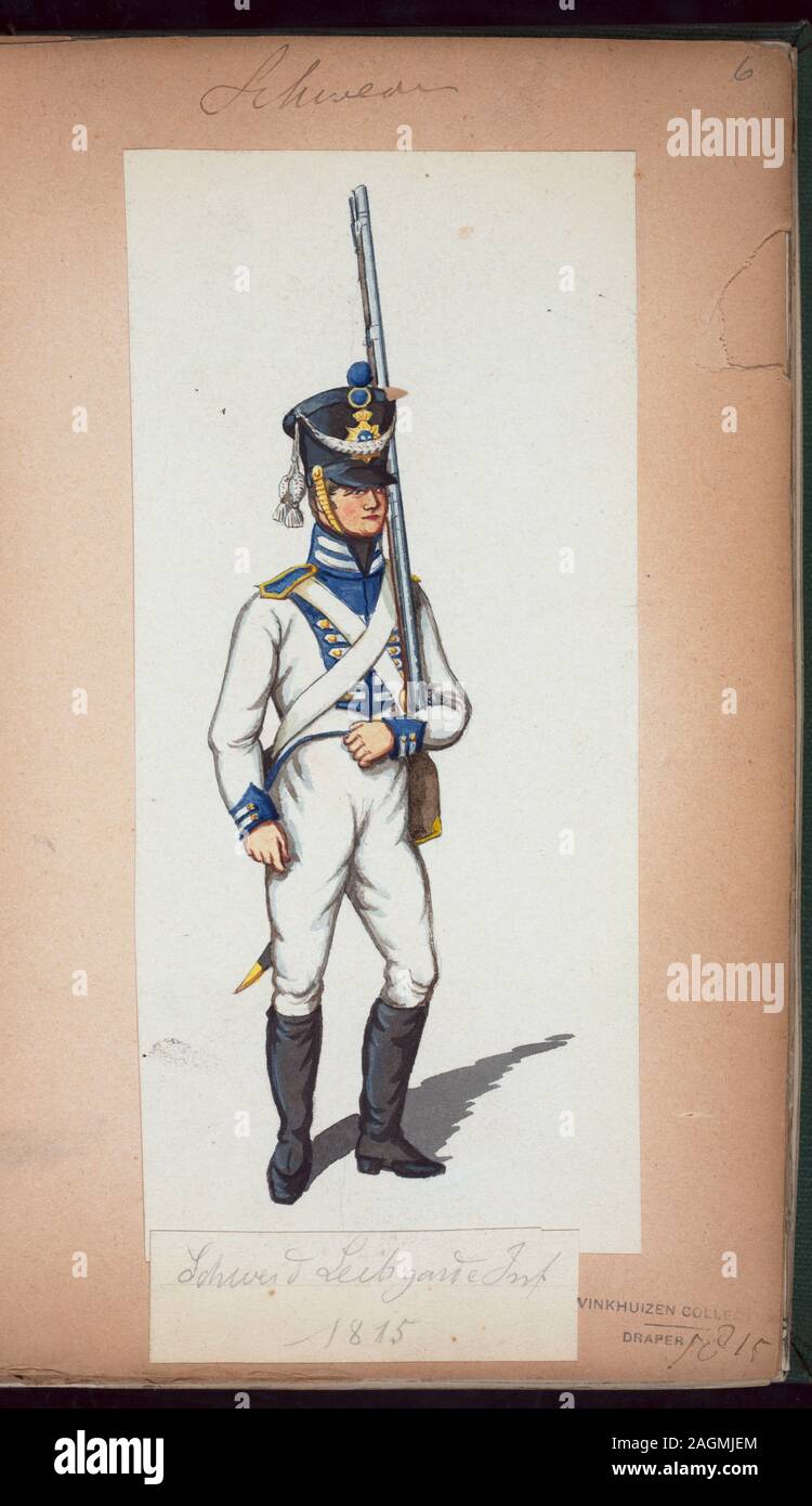 Norway and Sweden soldier, 1815.; Norway and Sweden soldier, 1815 Stock