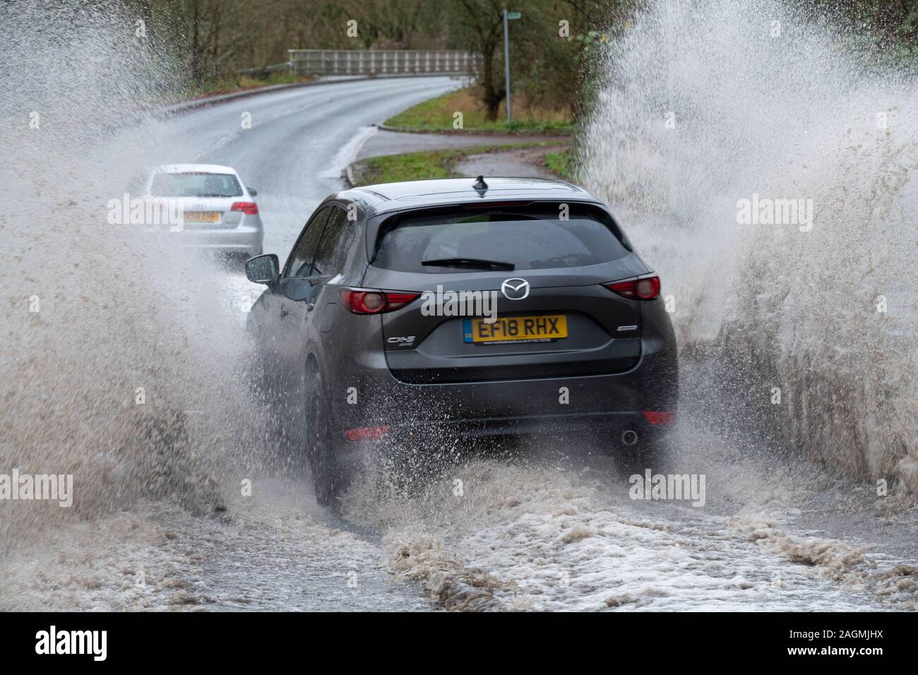 Brentwood Essex 20th Dec. 2019 UK Weather: localised flooding in Brentwood Essex UK causes traffic problems Credit Ian DavidsonAlamy Live News Stock Photo