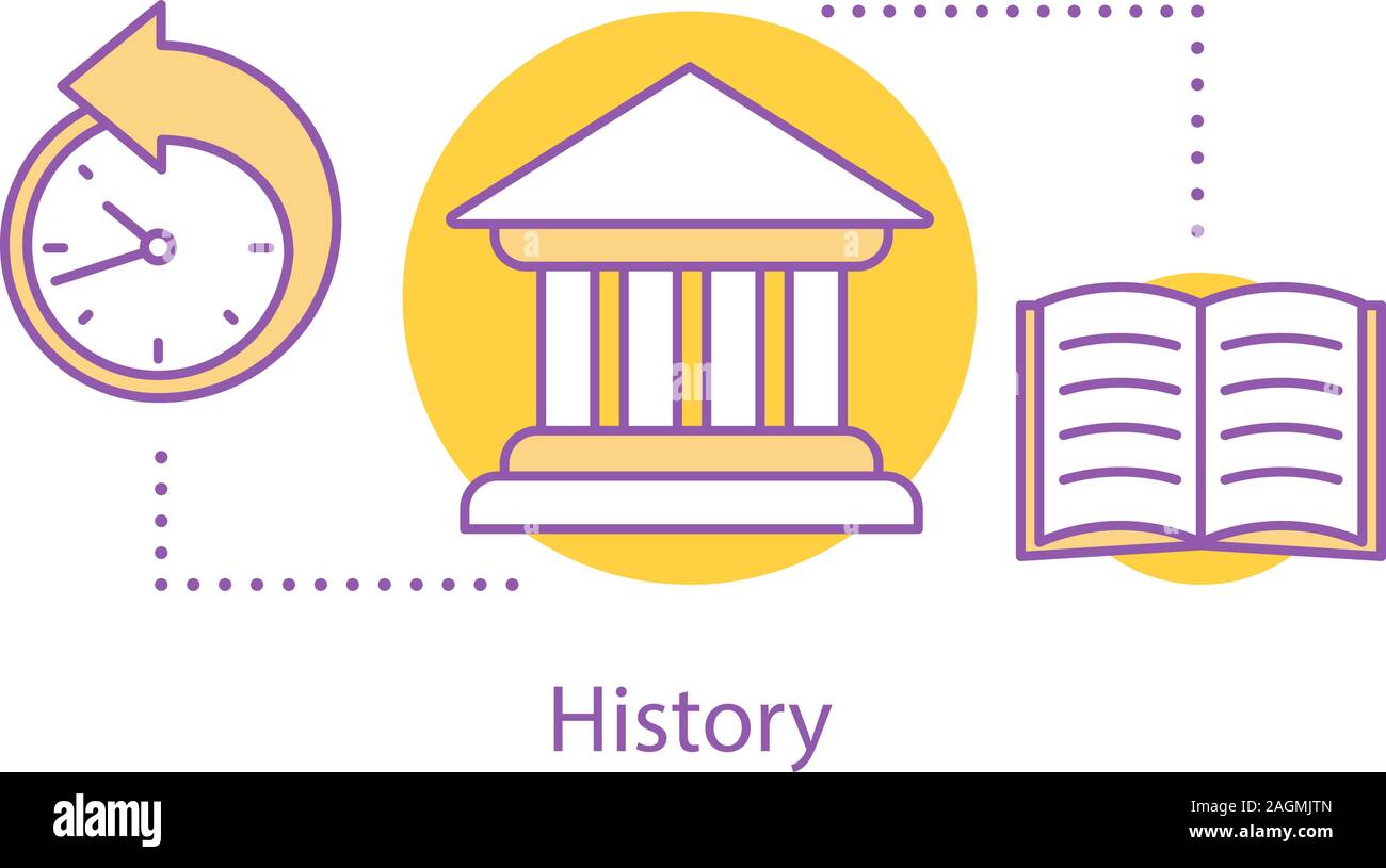 History concept icon. Learning of past. Education idea thin line