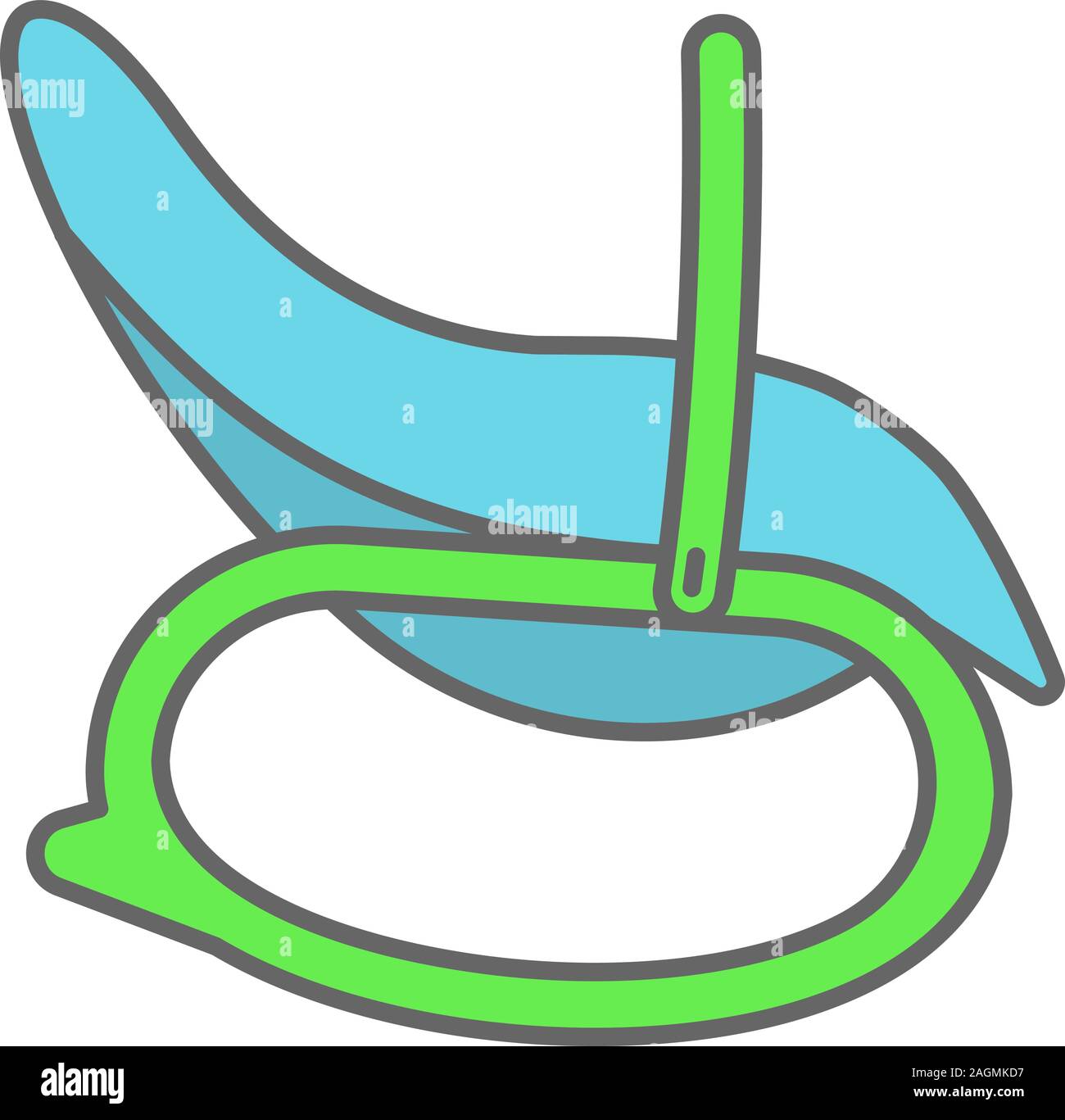 Baby rocking chair color icon. Infant safety seat. Baby carrier basket ...
