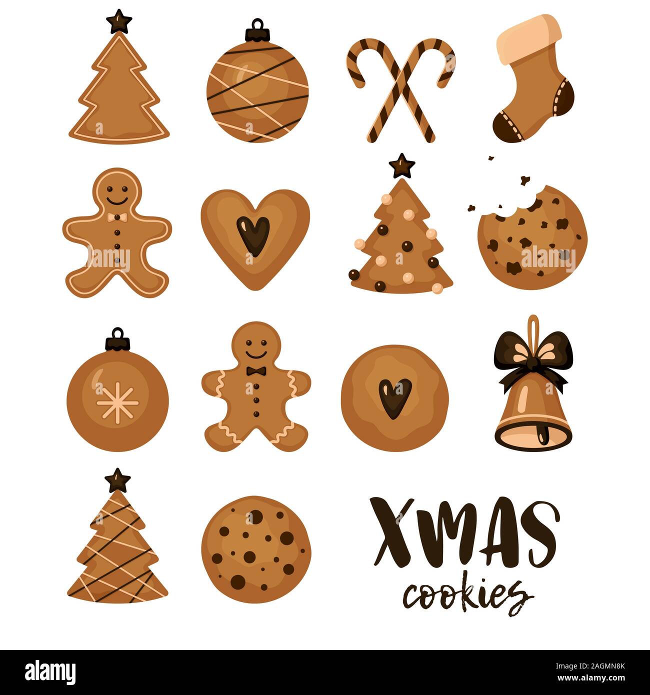 Christmas cookies set Stock Vector Image & Art Alamy