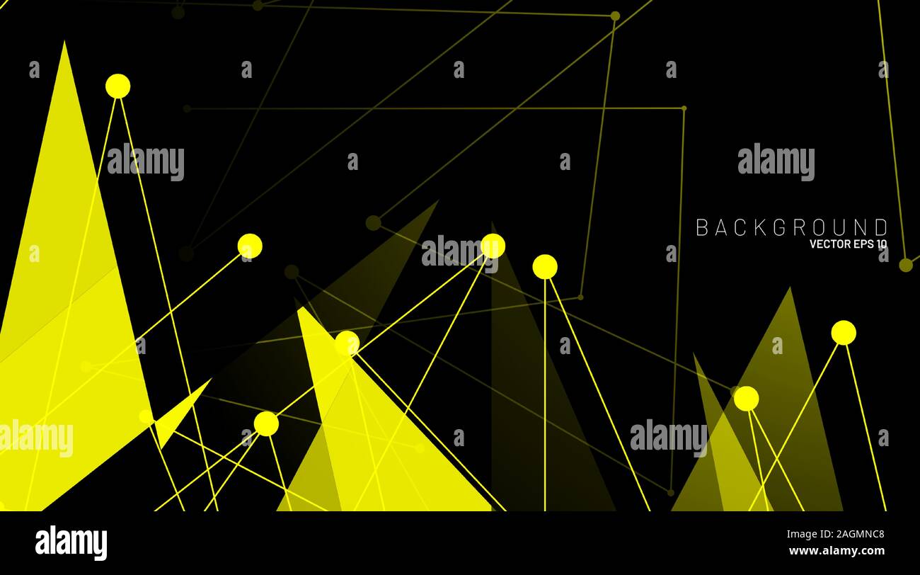 abstract vector background. polygonal space low poly dark background ...