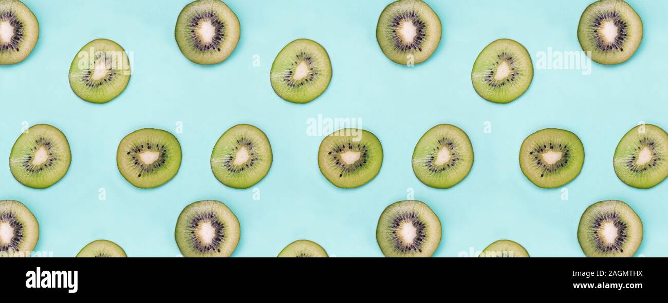 Sliced fresh organic kiwi fruits. Stock Photo