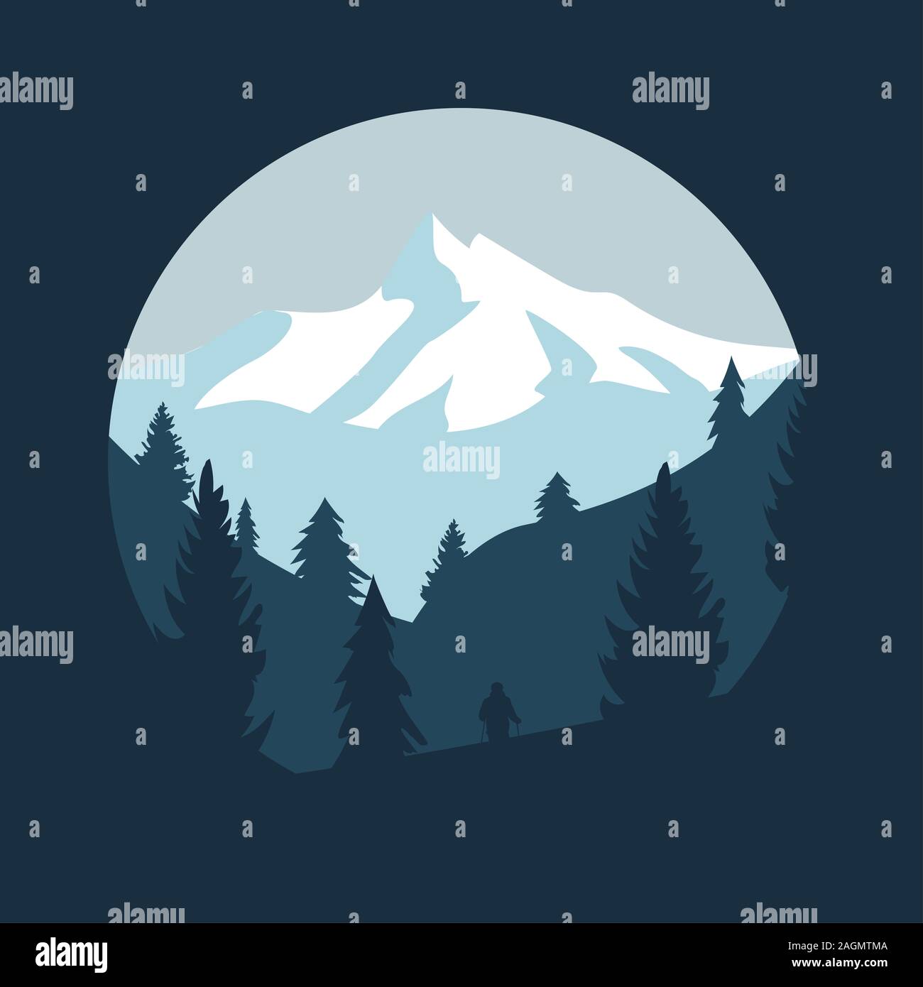 Pines vector hi-res stock photography and images - Alamy
