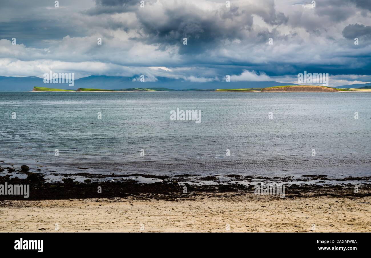 Clew Bay with some of its famous drumlins from Bertra Beach, near ...