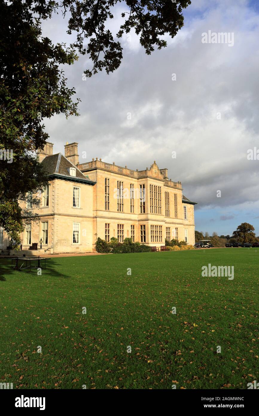 Autumn at Stapleford Park Country House Hotel; Leicestershire; UK Stock Photo