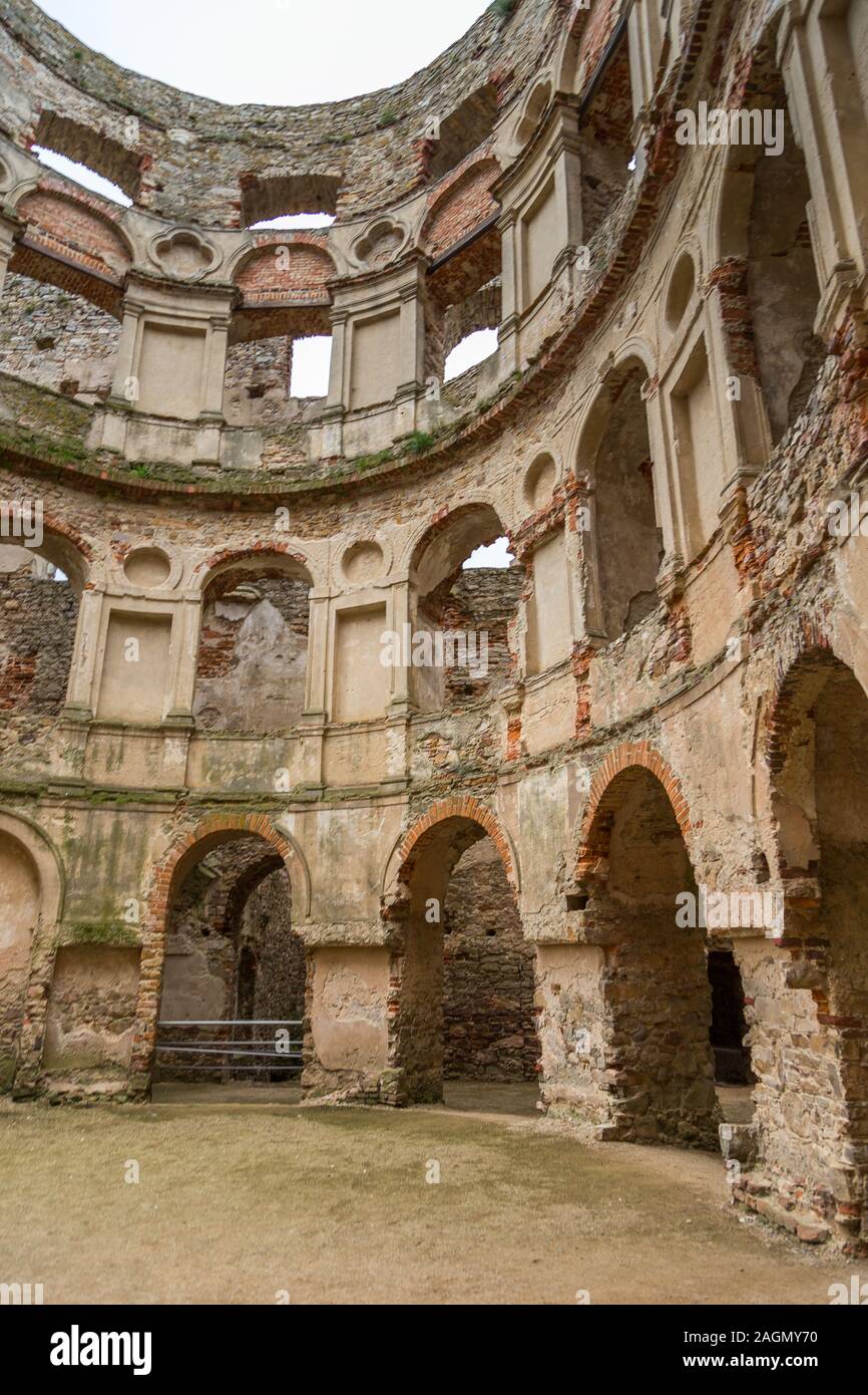 Ruins of the Krzyztopor palace in Ujezd, Poland. Stock Photo