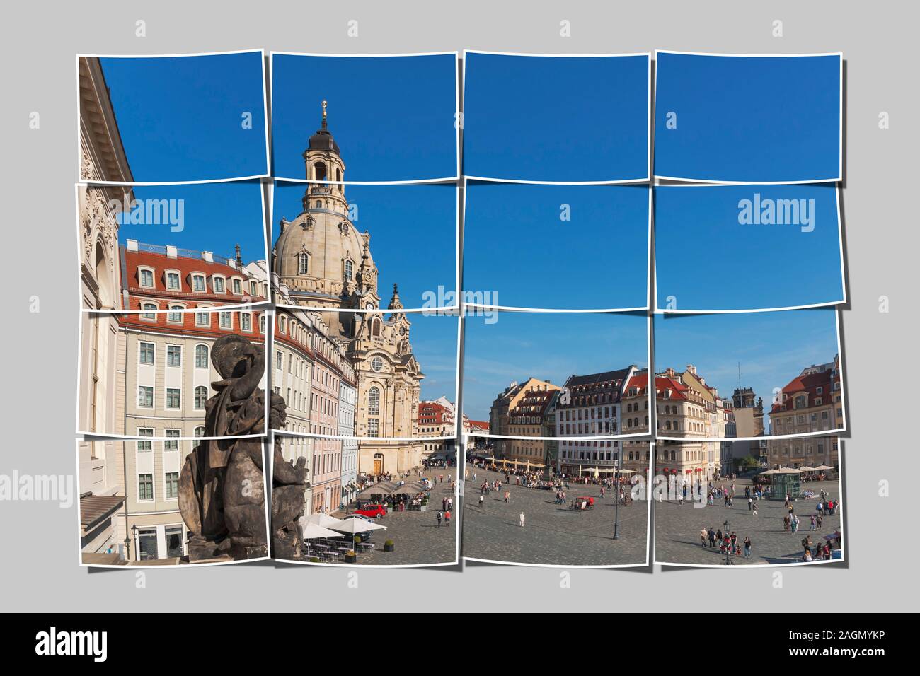The Frauenkirche is an Evangelical Lutheran church in Dresden, Saxony, Germany, Europe Stock Photo