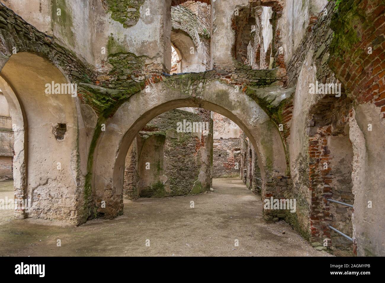Ruins of the Krzyztopor palace in Ujezd, Poland. Stock Photo