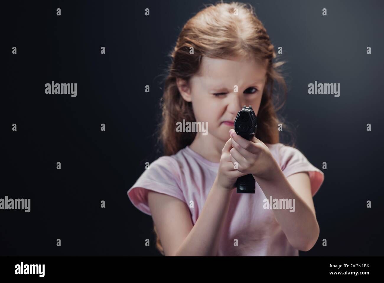 Black kid gun hires stock photography and images Alamy