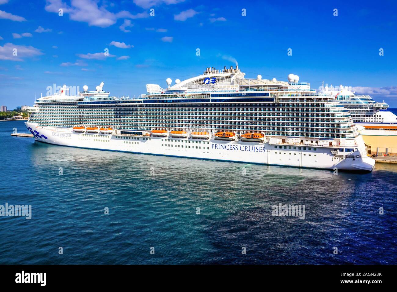 Fort Lauderdale December 1, 2019 Regal Princess cruise ship docked