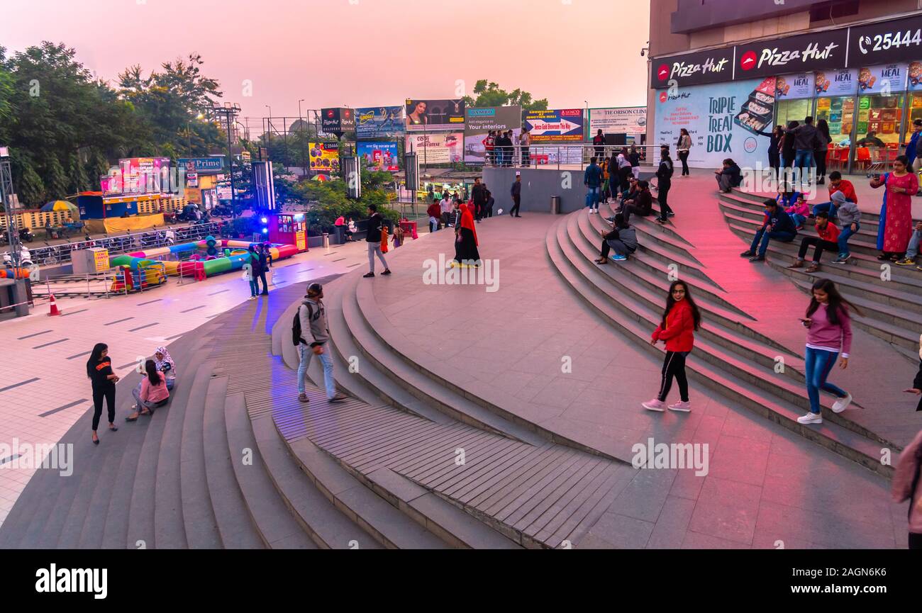 Durgapur, West Bengal / India December 19,2019. Outside Staircases of