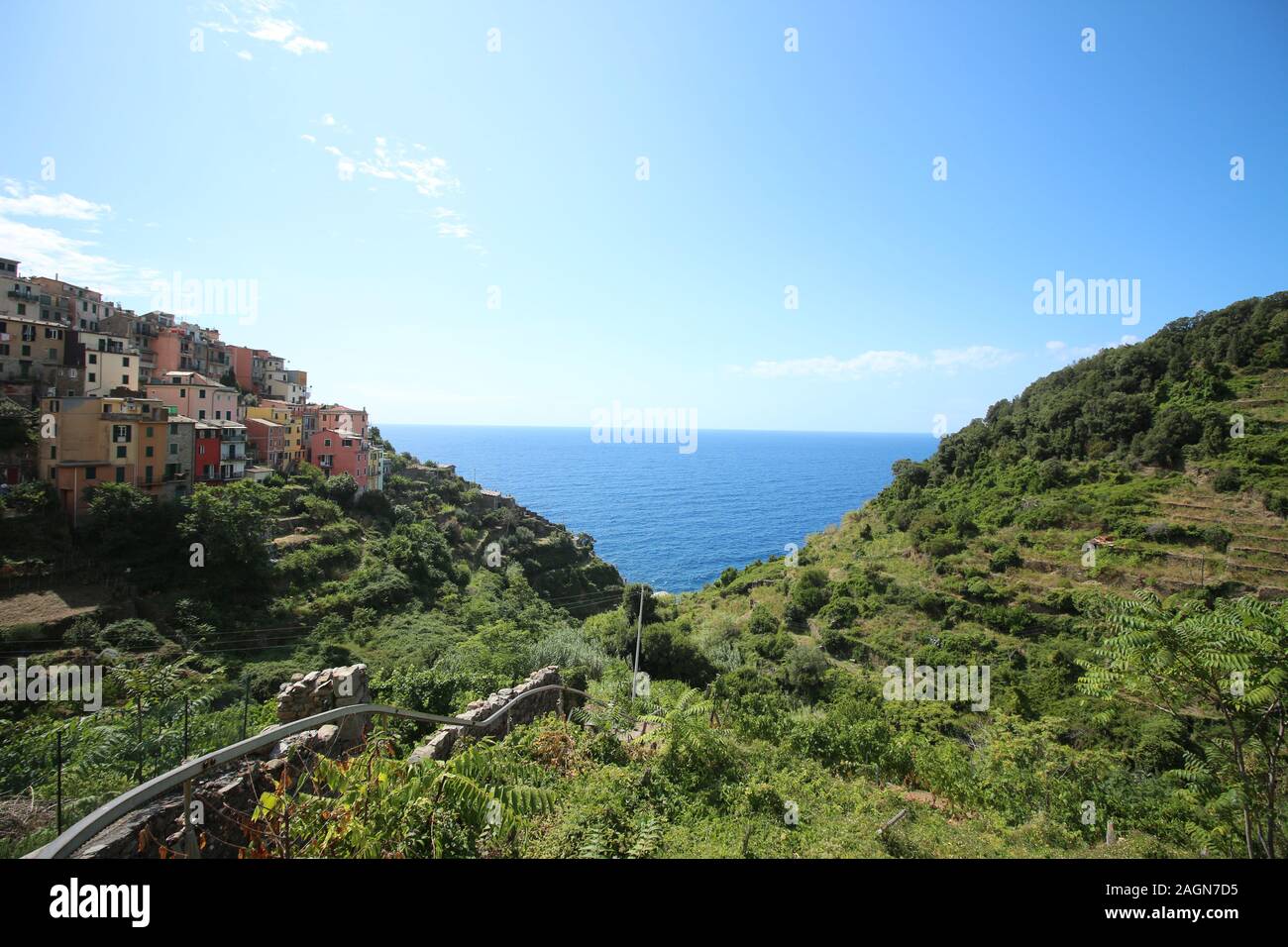 Village of Corniglia in Cinque Terre, Italy Stock Photo
