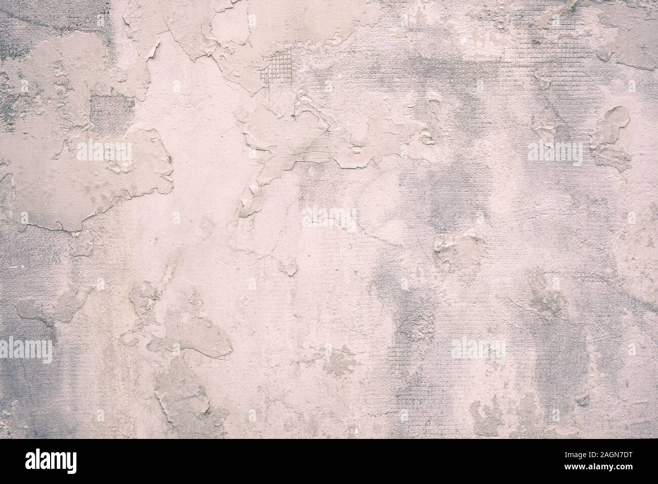 Plastered wall. Gray texture background. Texture of old plaster wall. Cement wall have copy space for text. Toned image. Stock Photo