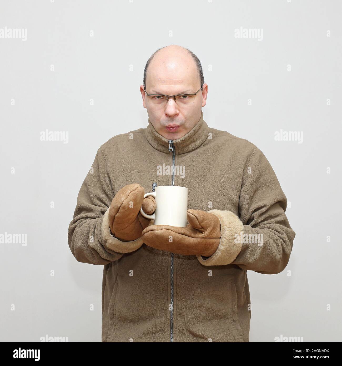 Middle age bald man hi-res stock photography and images - Alamy