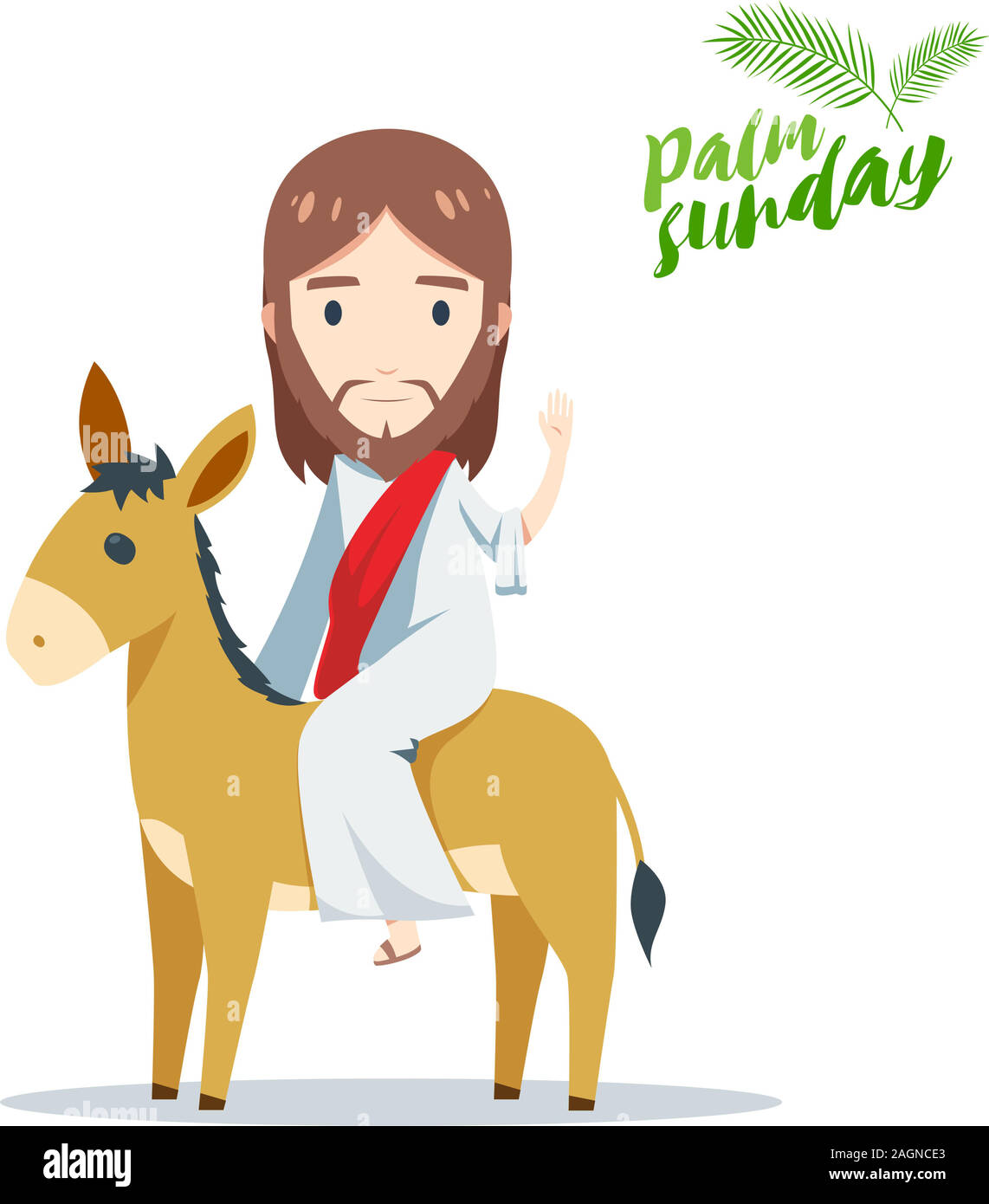 Palm Sunday Hosanna Jesus on a Donkey Tiny Sunday School Stickers