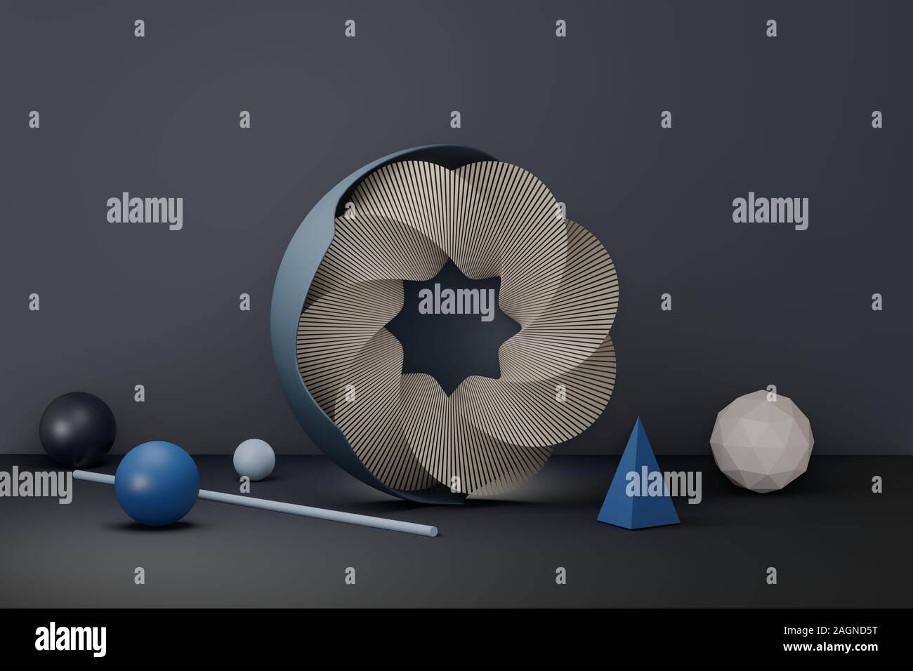 Abstract booth 3D rendering background wall, can be used for banner ...