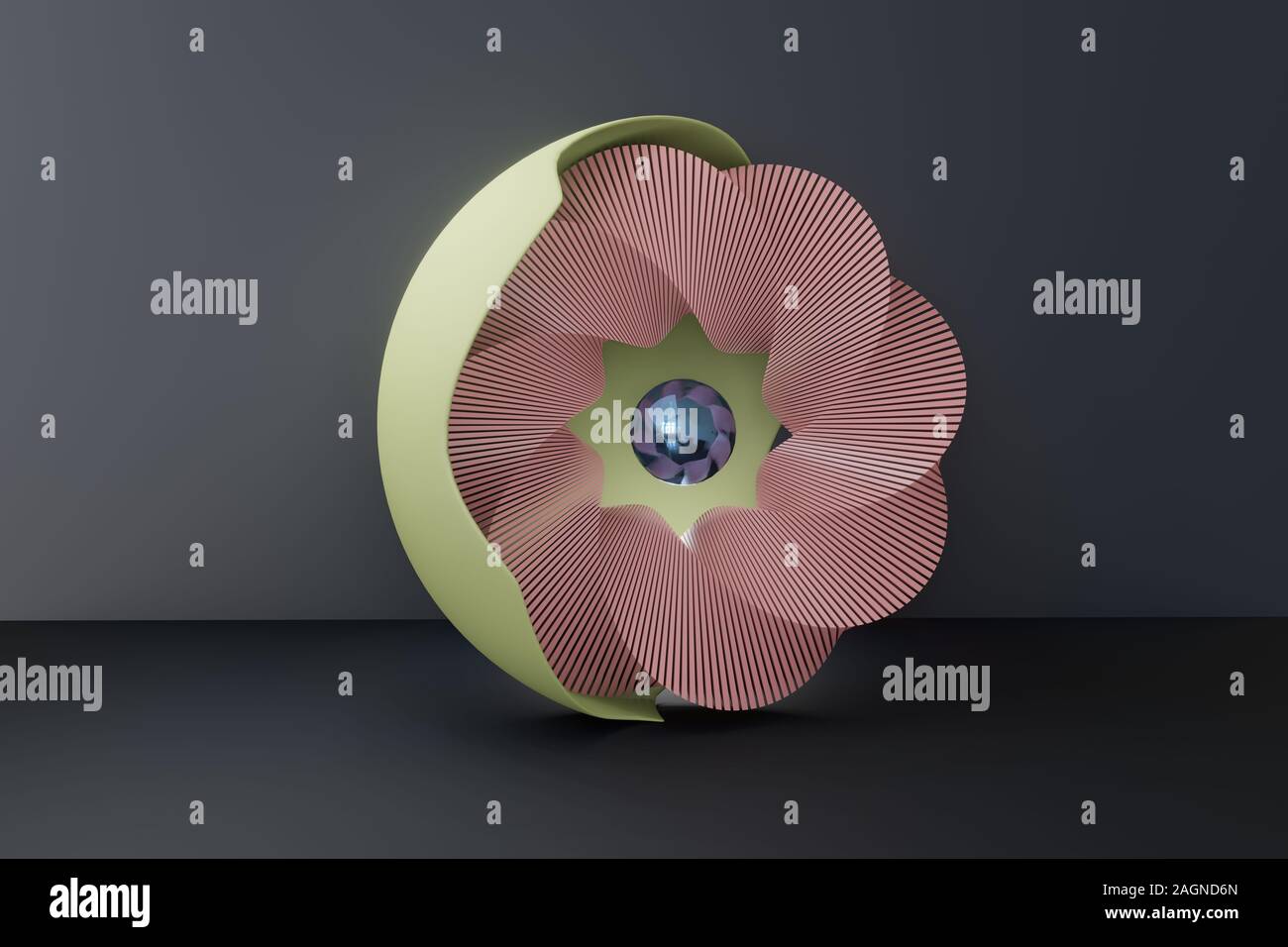 Abstract booth 3D rendering background wall, can be used for banner ...