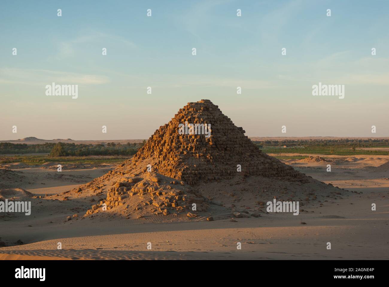 Pyramids, Royal Necropoiis, Nuri near Karima, northern Sudan Stock Photo