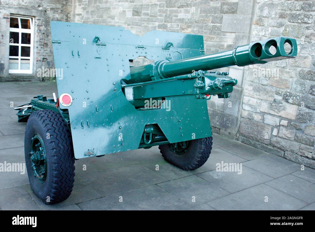 Artillery on display at Edinburgh castle Stock Photo