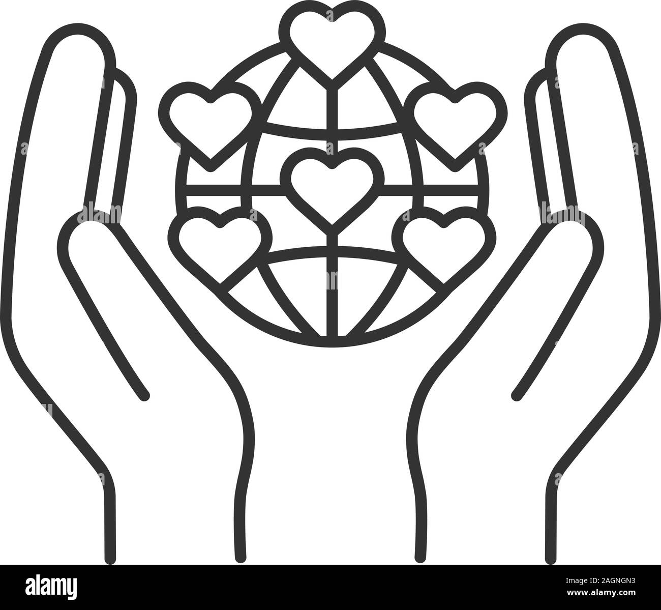 Hands holding globe clip art hi-res stock photography and images - Alamy