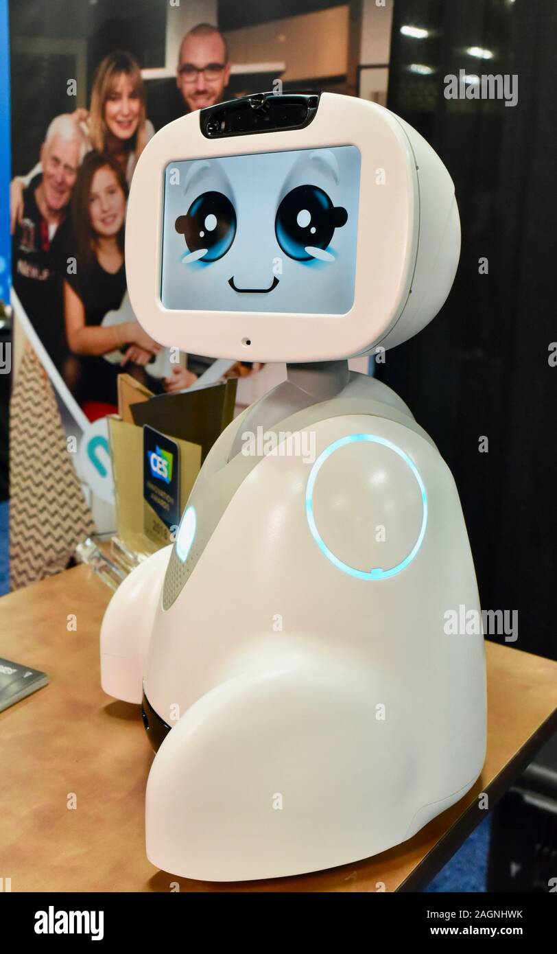 Buddy personal assistant robot from Blue Frog Robotics showcased at CES Unveiled event held at CES, Consumer Electronics Show, Las Vegas, Nevada, USA Stock Photo