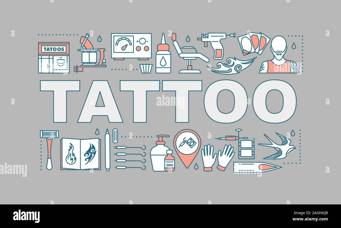 Tattoo Studio. Vector Handwritten Trendy Lettering. Template For Card,  Poster, Banner, Label, Print For T-shirt Royalty Free SVG, Cliparts,  Vectors, and Stock Illustration. Image 87290588.