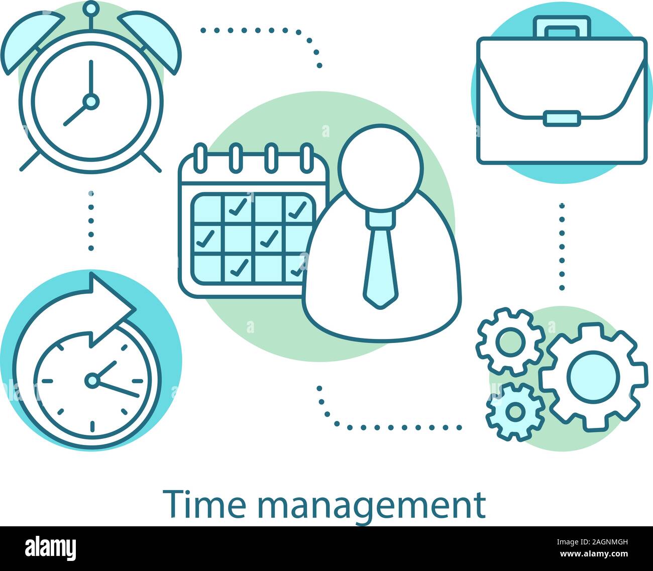 Time management concept icon. Effective work planning and scheduling