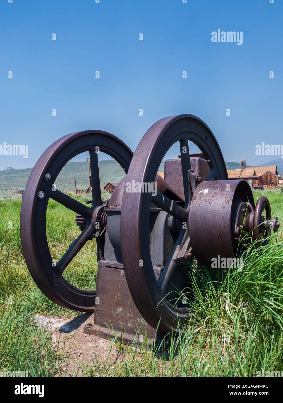 Pump, Bodie ghost town, Bodie State Historic Park, California. Stock Photo