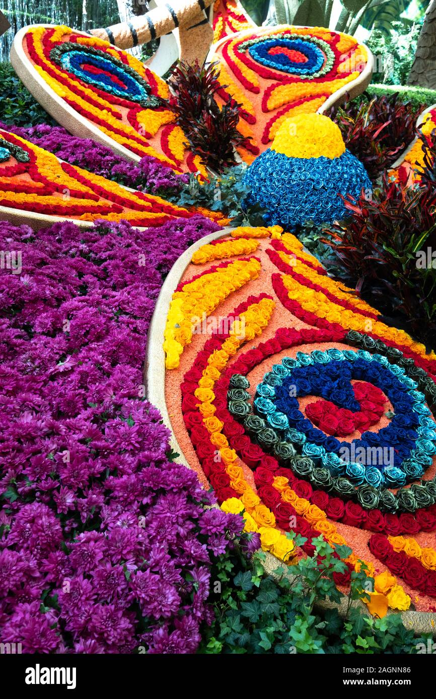 Floral sculptures in the Conservatory of Bellagio Hotel and Casino, Las