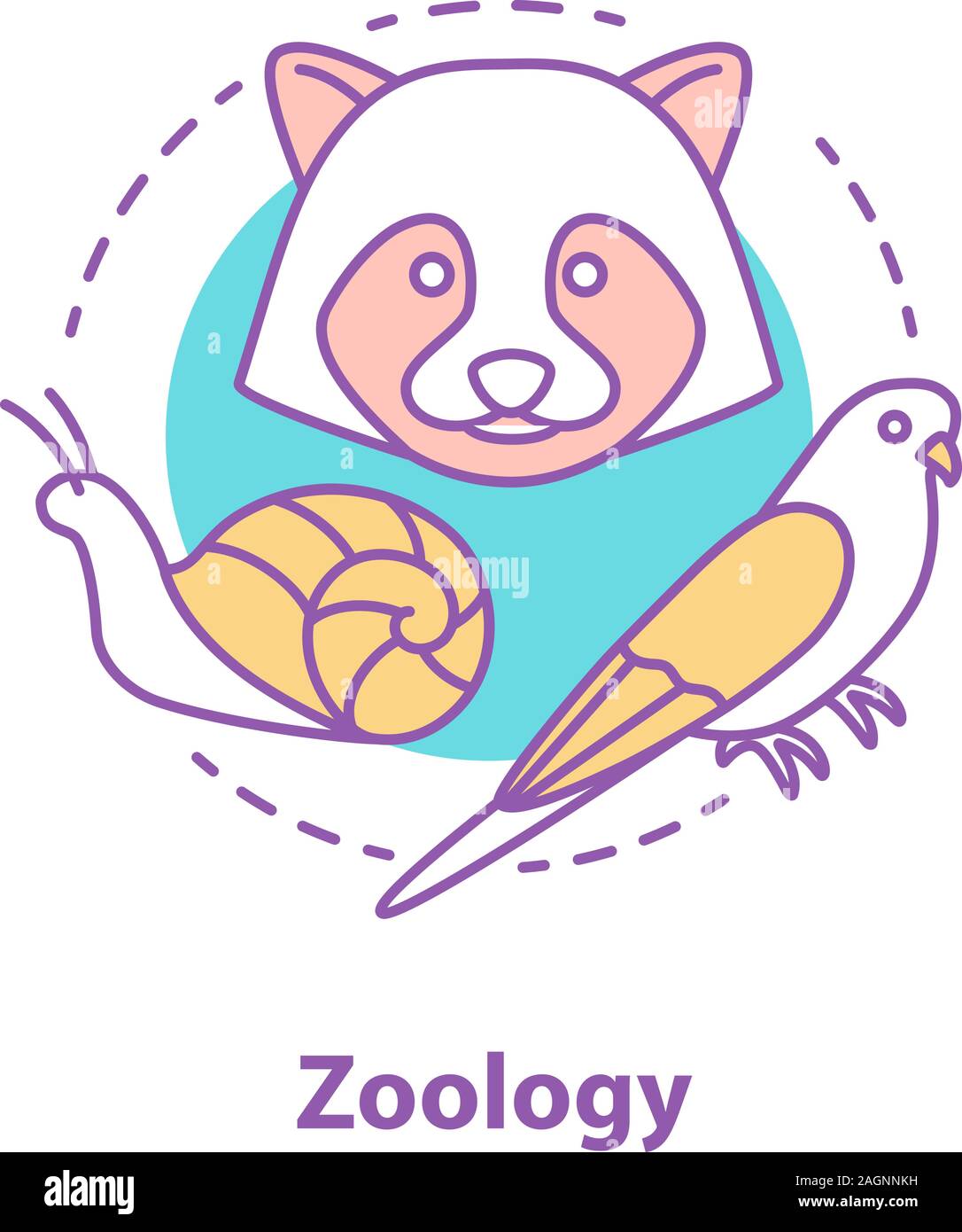 Zoology concept icon. Science idea thin line illustration. Animal
