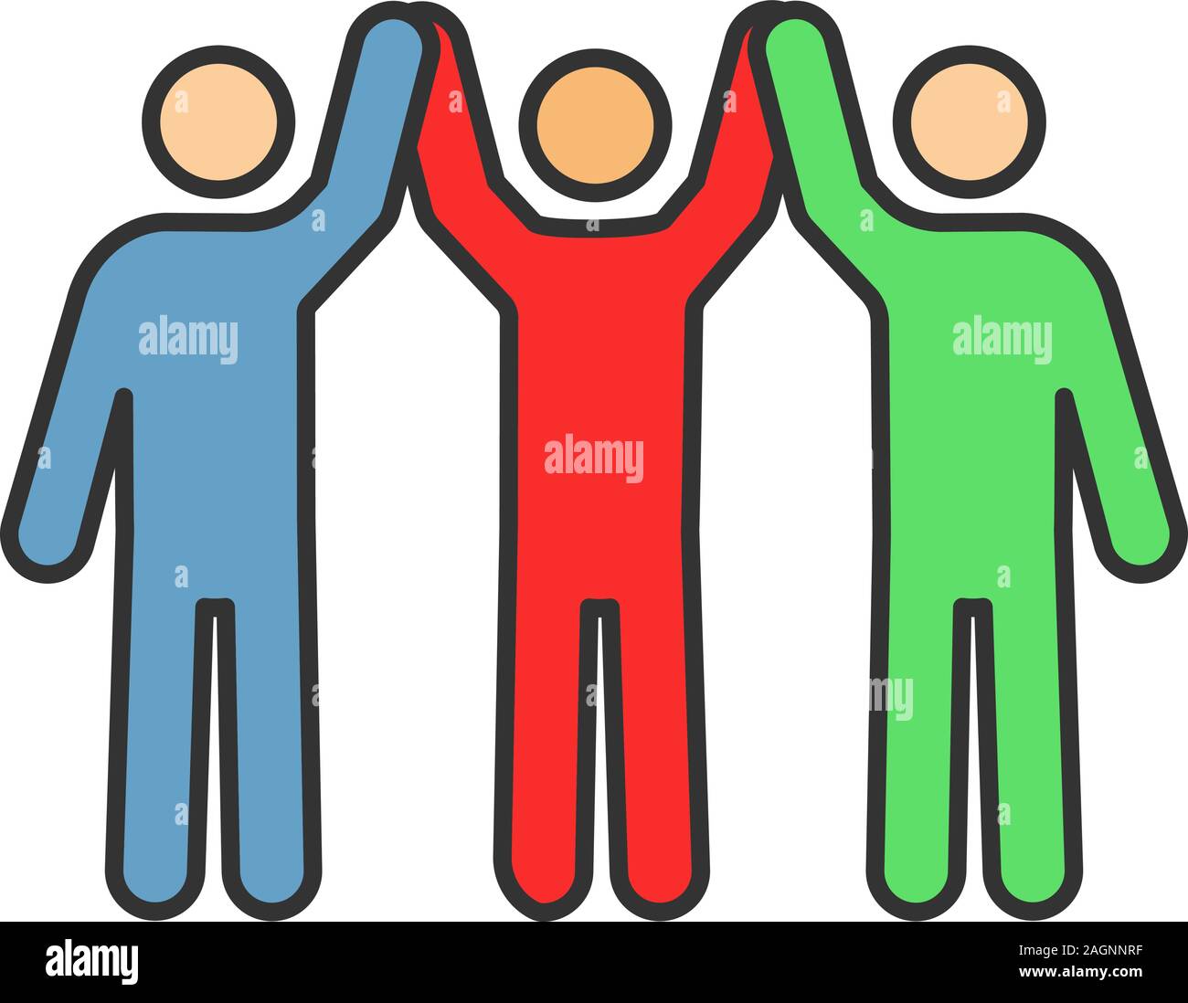 Charity Organization Color Icon Unity In Diversity People