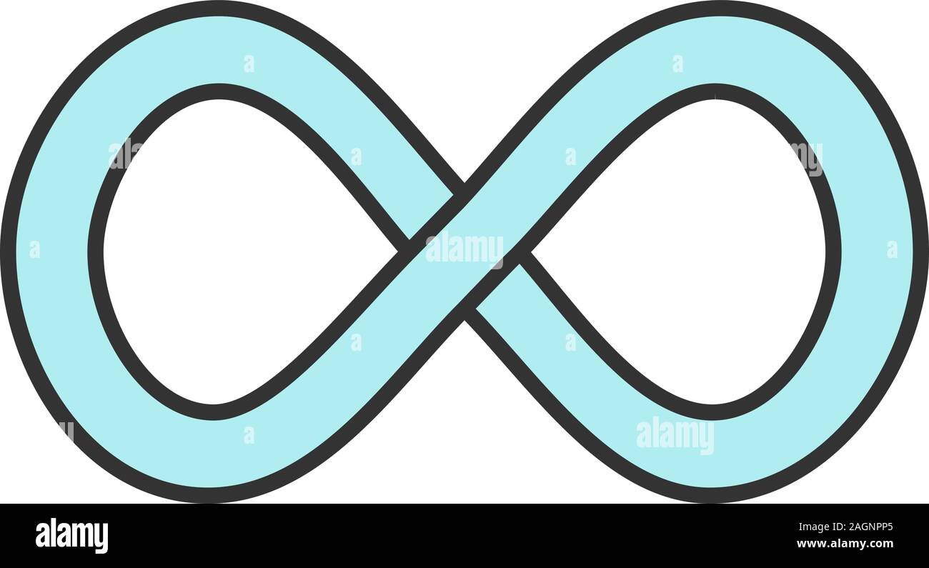 Infinity sign color icon. Lemniscate. Endless symbol. Isolated vector ...