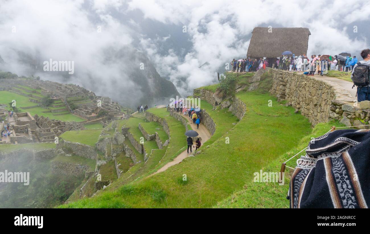 Visit to Machu Picchu was one of the most amazing experiences ever! Stock Photo