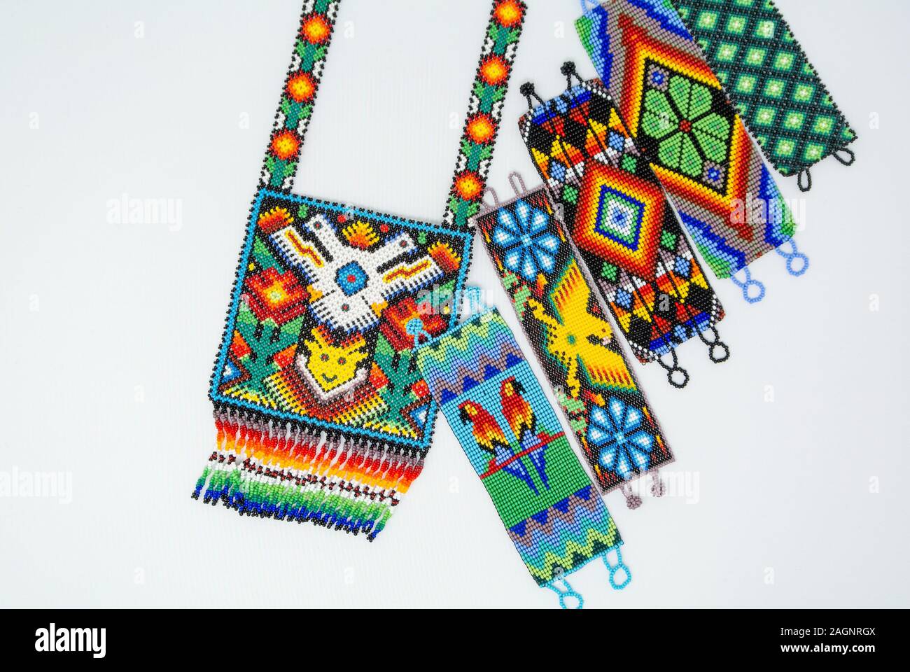 Huichol beads, bead, art Stock Photo Alamy