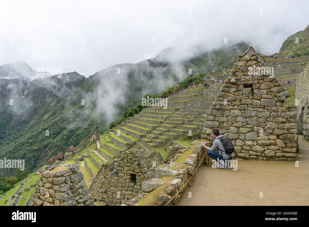 Visit to Machu Picchu was one of the most amazing experiences ever! Stock Photo