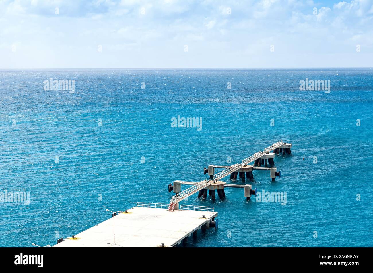 View of the Simpson Bay and Great Bay - Philipsburg Sint Maarten ( Saint Martin ) - Caribbean tropical island Stock Photo