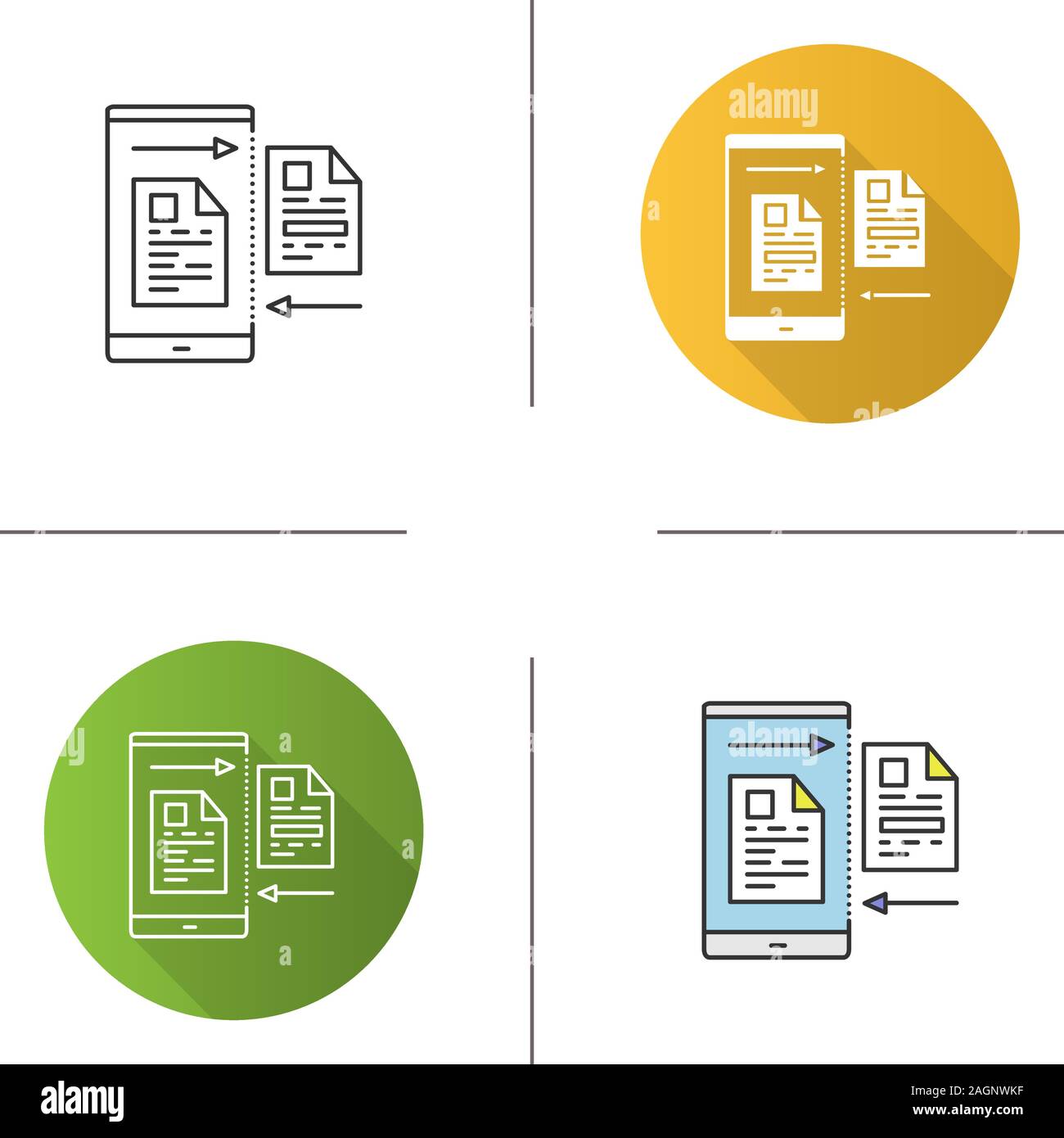 Data transfer icon. Files uploading or downloading. Content sharing