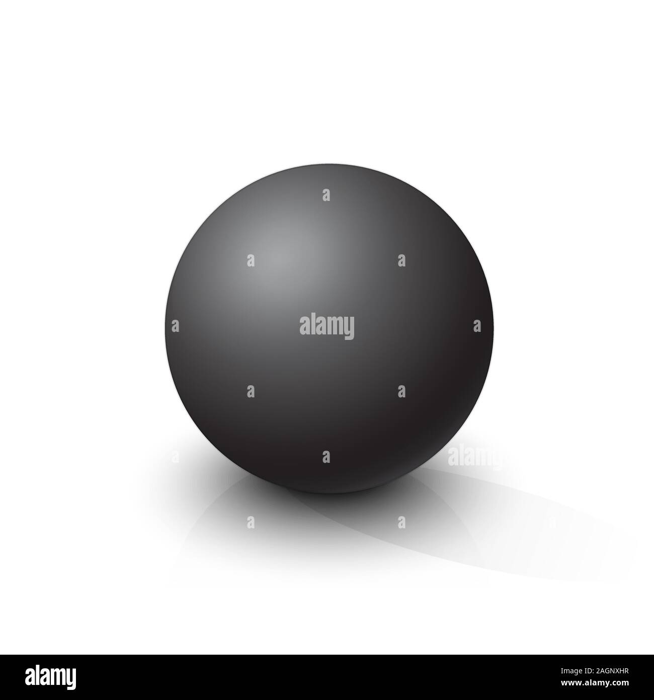 Black sphere on a white background. Vector illustration Stock Vector ...