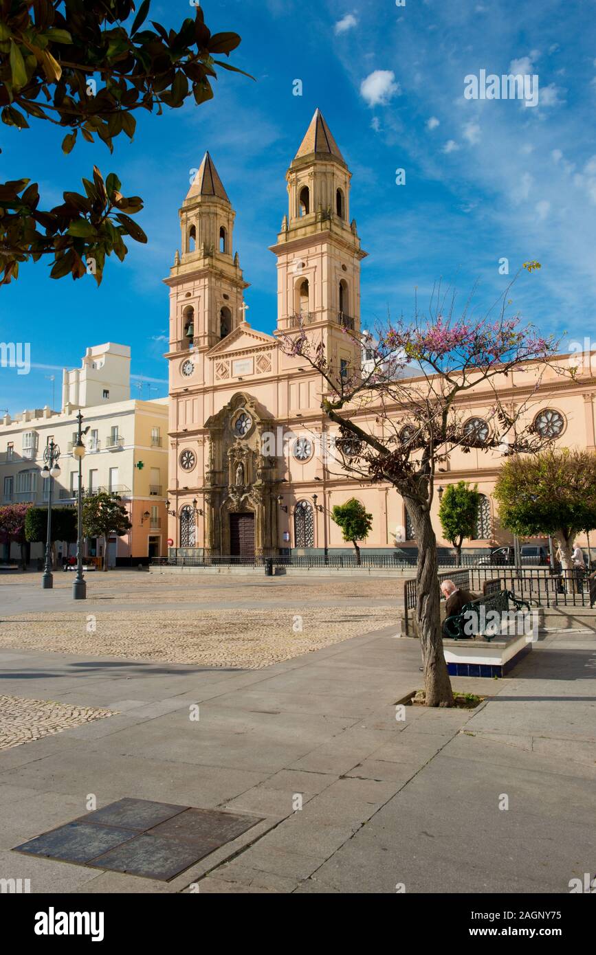 Parish church of San Antonio of Padua. Cadiz, Andalusia. Southern Spain Stock Photo