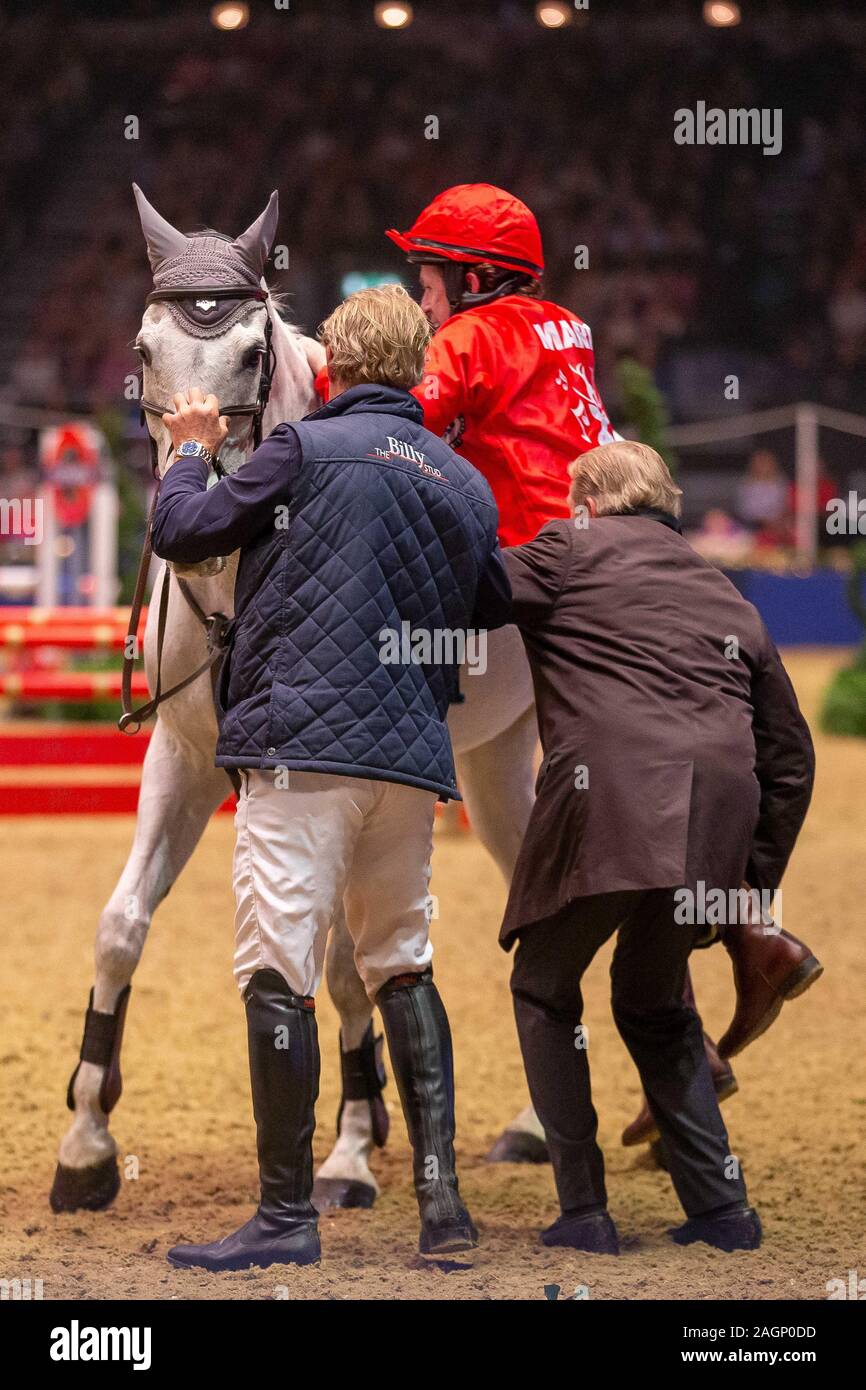 London. United Kingdom. 20 December 2019. Showjumping. Showjumper Nick