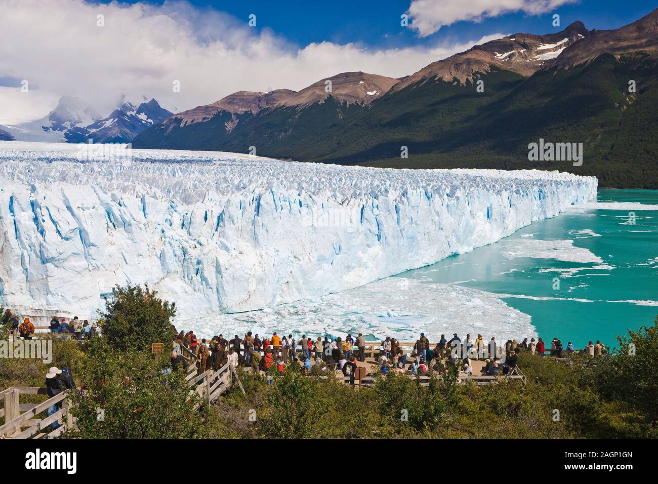 The Perito Moreno Glacier, Los Glaciares National Park, Patagonia, Argentina Stock Photo