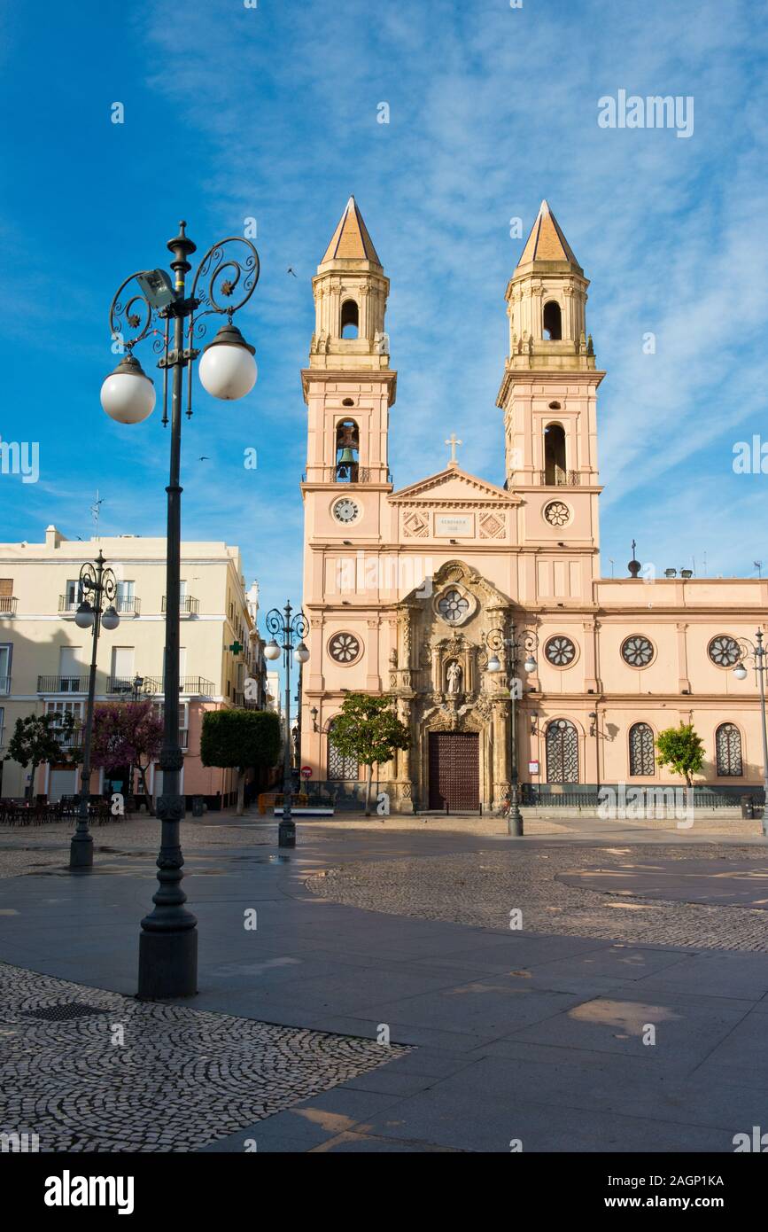 Parish church of San Antonio of Padua. Cadiz, Andalusia. Southern Spain Stock Photo