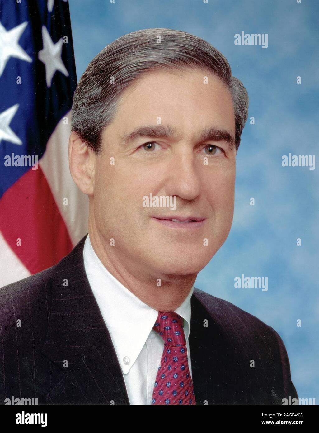 Robert Mueller, FBI Director. The Federal Bureau of Investigation (FBI) is the domestic intelligence and security service of the United States and its principal federal law enforcement agency. Operating under the jurisdiction of the United States Department of Justice, the FBI is also a member of the U.S. Intelligence Community and reports to both the Attorney General and the Director of National Intelligence. A leading U.S. counter-terrorism, counterintelligence, and criminal investigative organization, the FBI has jurisdiction over violations of more than 200 categories of federal crimes. Stock Photo