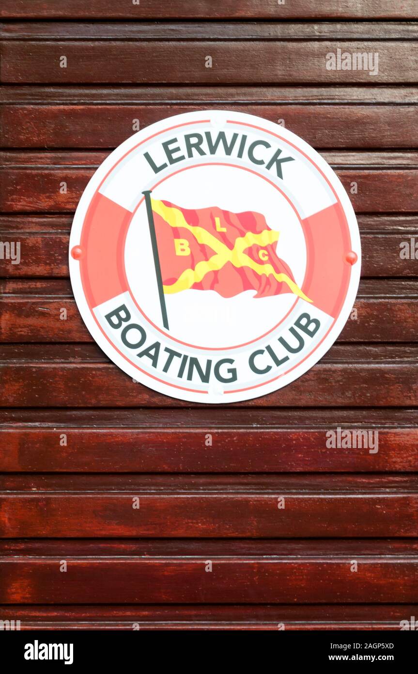 The logo of the Lerwick Boating Club. Stock Photo