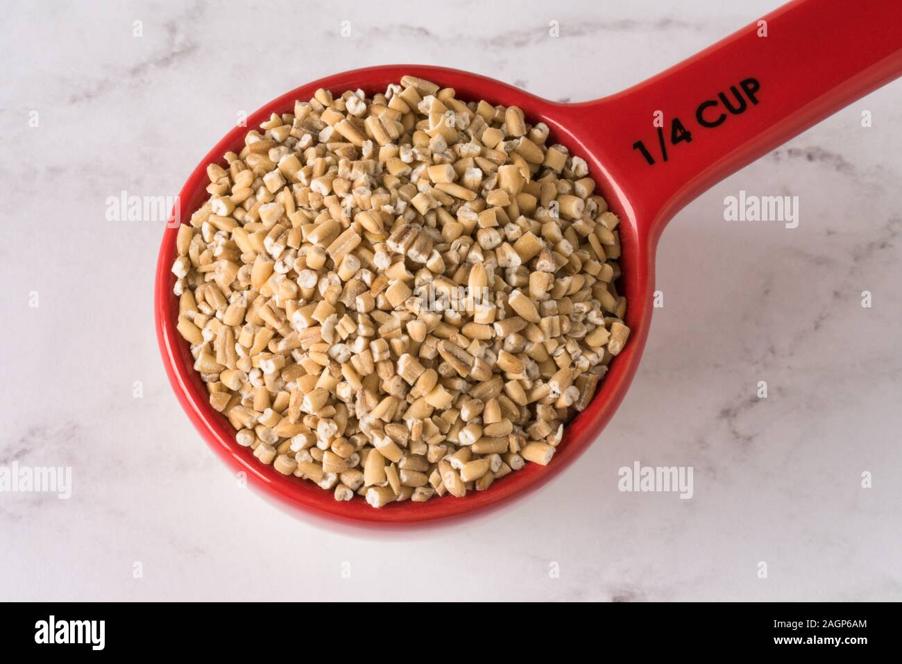 Steel Cut Oats in a Measuring Cup Stock Photo Alamy